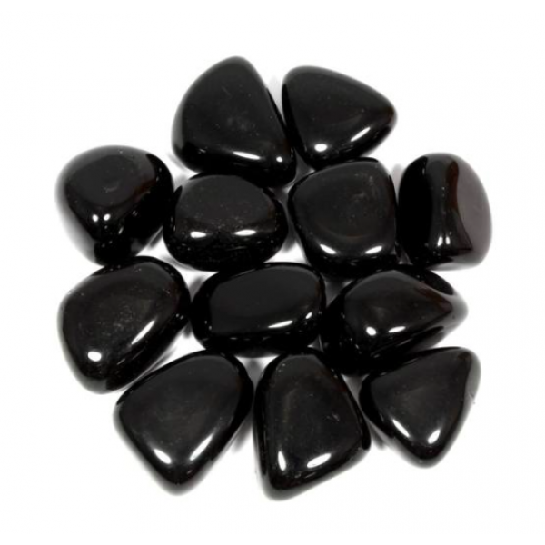 Tumble Obsidian Black Large (red star)